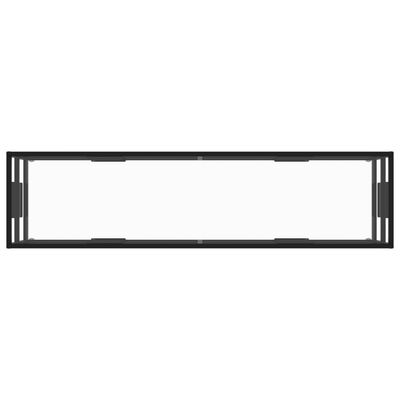 vidaXL ТВ шкаф, черен, закалено стъкло, 160x40x40 см