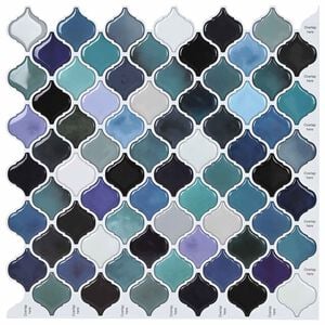 vidaXL Плочка Лантуерн 50 pcs Синьо зелено 27 x 27 см Полиуретан и PET