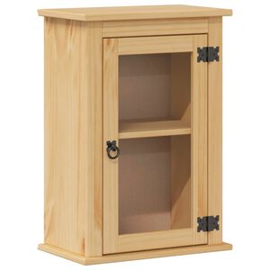 vidaXL Стенен шкаф за баня "Corona" 45x27x64,5 см бор масив