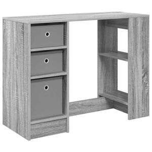 vidaXL Бюро Сив Сонома 100 x 40 x 75 cm Инженерна дървесина