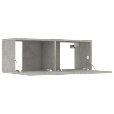 vidaXL ТВ шкафове 2 бр бетонно сиви 80x30x30 см инженерно дърво