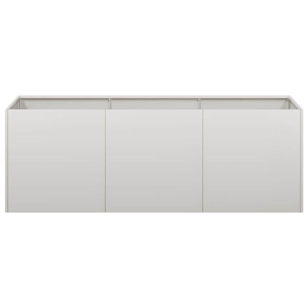 vidaXL Кашпа, 120x40x40 см, неръждаема стомана