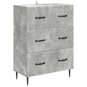 vidaXL Чекмеджетен шкаф Бетонно сиво 66 x 34,5 x 89,5 см