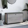 vidaXL Пейка за обувки с подвижно чекмедже, сив сонома, 102x32x56 см