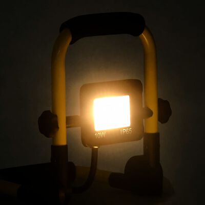 vidaXL LED прожектор с дръжка, 10 W