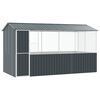 vidaXL Клетка за птици със съхранение Антрацит 410 x 210 x 230 см