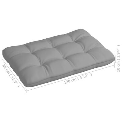 vidaXL Палетни възглавници за диван, 7 бр, сиви