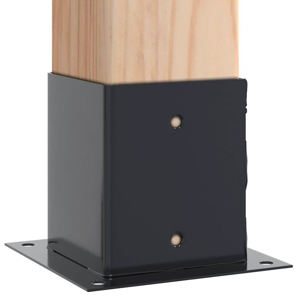 vidaXL Основи за стълбове квадрат 12 бр прахово боядисана стомана