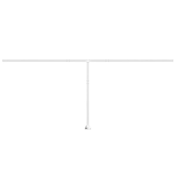 vidaXL Комплект стълбове за тенти, бял, 600x245 см, желязо