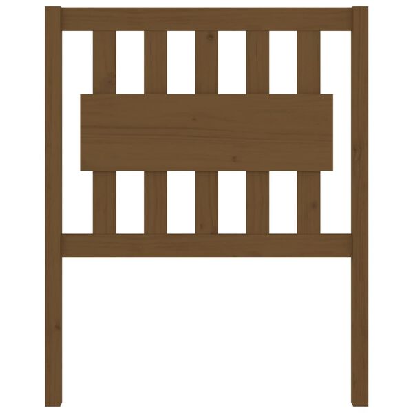 vidaXL Горна табла за легло, меденокафява, 80,5x4x100 см, бор масив