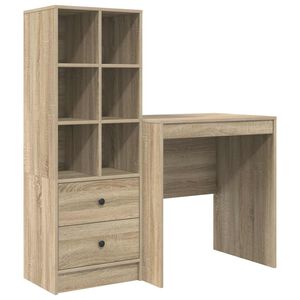vidaXL Бюро Сонома дъб 115,5 x 50 x 127 см 2 бр.