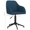 vidaXL Въртящи се трапезни столове, 6 бр, сини, кадифе