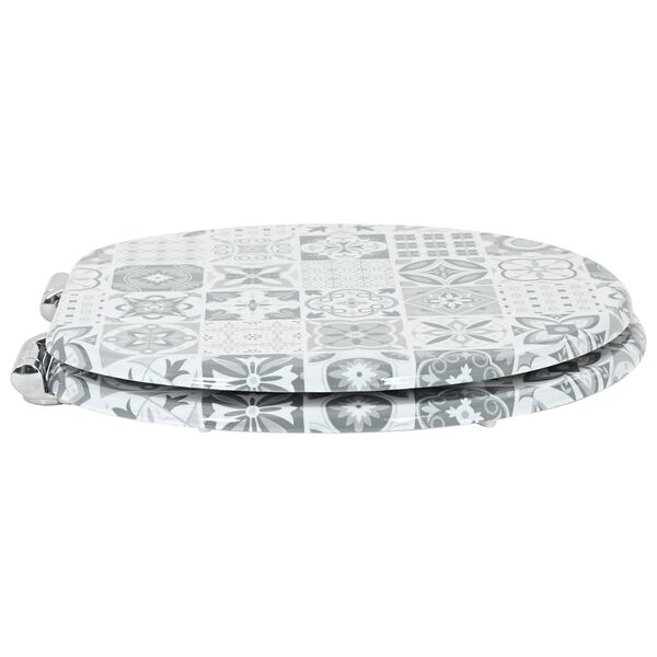 vidaXL Тоалетна седалка 2 pcs Синя и бяла порцеланова 44 x 38 см ПДЧ