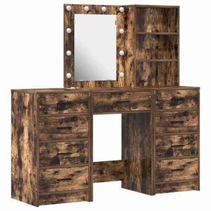 vidaXL Тоалетка 3 бр. Кафяво 40 x 41 x 135 см Инженерна дървесина