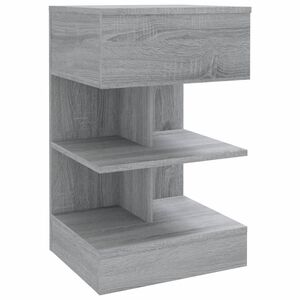 vidaXL Нощно шкафче, сив сонома, 40x35x65 см, инженерно дърво