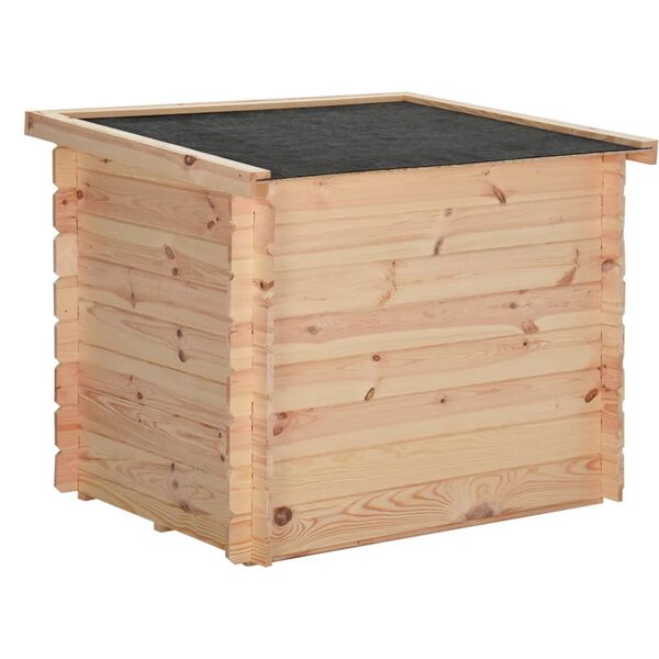 vidaXL Кучешка колиба, 102,5x88x84 см, борово дърво масив, 14 мм