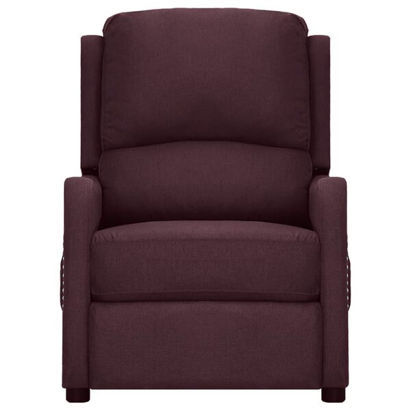 vidaXL Изправящ масажен стол, лилав, текстил