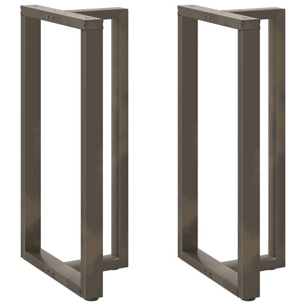 vidaXL Крака за бар маса, Т-образни, 2 бр., черни, 60x35x(110-111) см, стомана