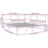 vidaXL Легло с етажерка за книги, без матрак, 140x190 см, бор масив