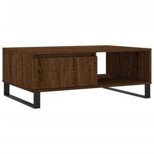 vidaXL Кафе маса, кафяв дъб, 90x60x35 см, инженерно дърво