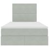 vidaXL Легло с място за съхранение и матрак Светлосиво 120 x 200 cm