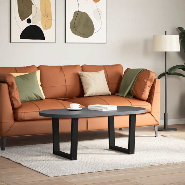 vidaXL Крака за масичка за кафе, V-образни, 2 бр., черни, 50 x (42-43,3) см, стомана