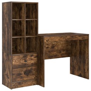 vidaXL Бюро Димян дъб 135,5 x 50 x 127 см 2 бр.