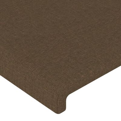 vidaXL Горна табла за легло, тъмнокафява, 103x16x78/88 см, плат
