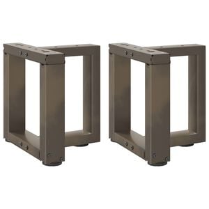 vidaXL Крака за масичка за кафе, Т-образни, 2 бр., черни, 30x25x(30-31) см, стомана