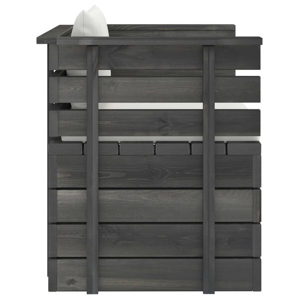 vidaXL Градински лаундж комплект палети възглавници 12 части бор масив