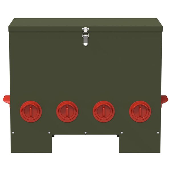 vidaXL Кокошарник Маслинено зелено 60,5 x 29 x 51 см