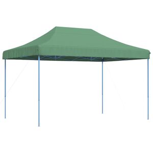 vidaXL Сгъваема парти шатра, pop-up, зелена, 410x279x315 см