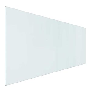 vidaXL Стъклена плоча за камина Прозрачен 120 x 50 cm Стъкло