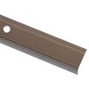 vidaXL Ръбове за стъпала, Г-образни, 5 бр, алуминий, 100 см, кафяви