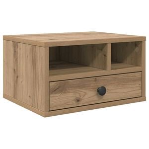 vidaXL Стойка за принтер Дъб 40 x 32 x 24 см Инженерна дървесина