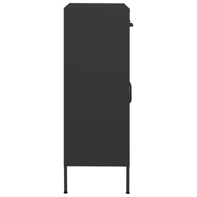 vidaXL Шкаф за съхранение, антрацит, 80х35х101,5 см, стомана
