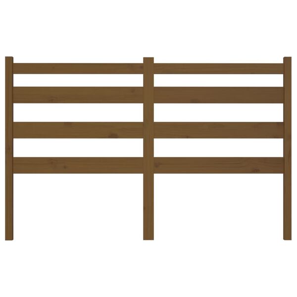 vidaXL Горна табла за легло, меденокафява, 126x4x100 см, бор масив