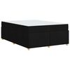 vidaXL Рамка за легло с матрак Черно 160 x 200 cm текстил