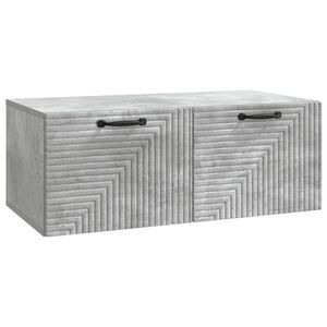 vidaXL Стенно монтиран ТВ шкаф Бетонно сиво 78,5 x 41 x 30 см