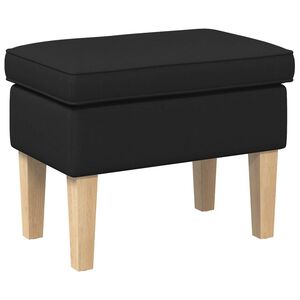 vidaXL Пуф за крака Черно 55 x 35 x 41 см Текстил