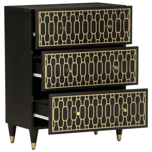 vidaXL Странични шкафове 2 бр 60x33x75 см манго масивно дърво