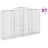 vidaXL Габионни кошници арка 7 бр 300x50x180/200 см поцинковано желязо