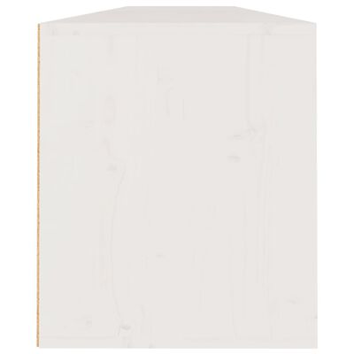 vidaXL Стенни шкафове, 2 бр, бели, 100x30x35 см, бор масив