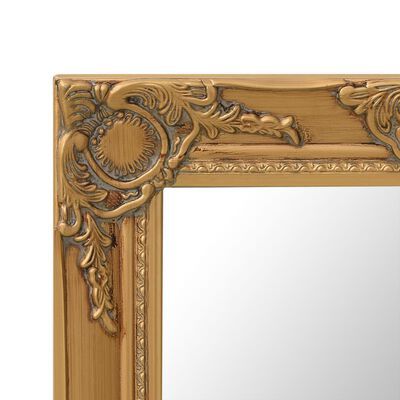 vidaXL Стенно огледало, бароков стил, 50x40 см, златисто