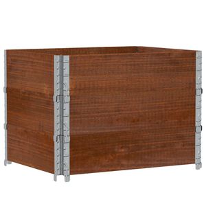 vidaXL Палетни страници, кафяв, 3 бр, 80x60 см, борова дървесина масив