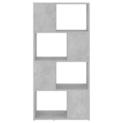 vidaXL Библиотека/разделител за стая, бетонно сива, 60x24x124,5см, ПДЧ