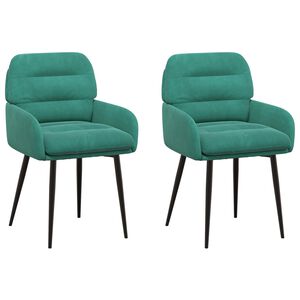 vidaXL Обедени столове 2 pcs Кадифе Тюркоаз 59 x 59,5 x 90 см