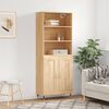 vidaXL Висок шкаф, дъб сонома, 69,5x34x180 см, инженерно дърво