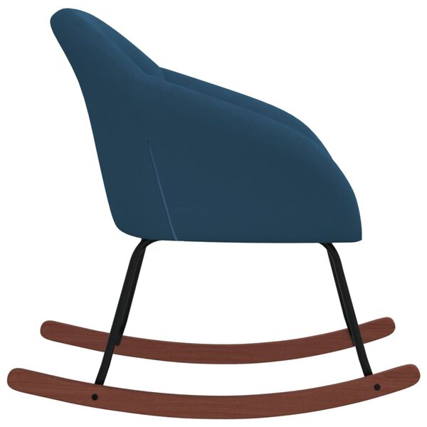 vidaXL Люлеещ се стол, син, текстил