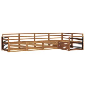 vidaXL Комплект дивани за открито 5 pcs Естествен